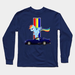 Mustang Rainbow Dash Long Sleeve T-Shirt